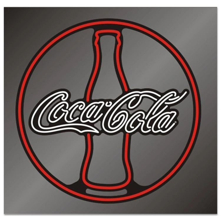 Coca-Cola Round w/Bottle LED Sign